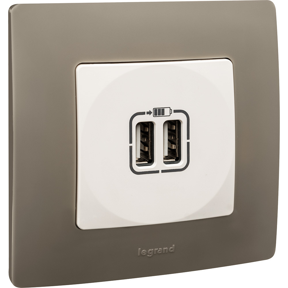 Рамка 1 пост светлая галька ETIKA Legrand