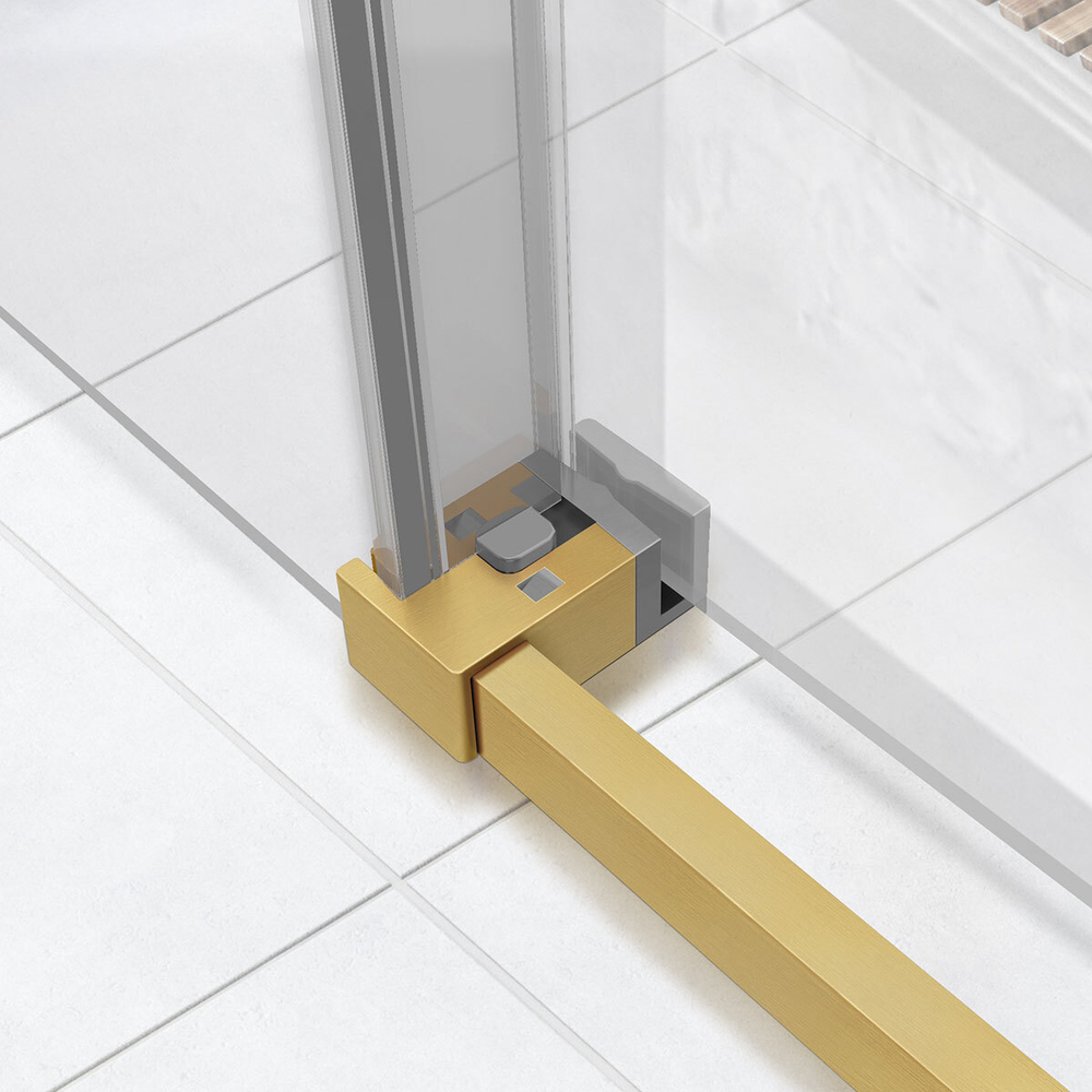 Душевой уголок Slim Soft VSR-1SS9013CLG, 1300*900, брашированное золото, стекло прозрачное, , шт