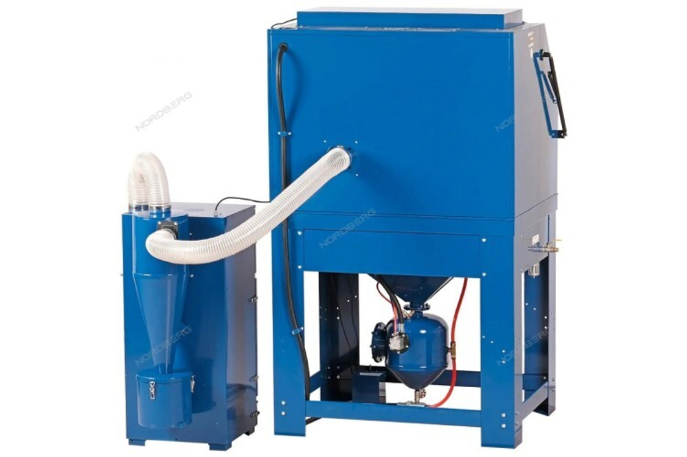 Пескоструйная камера NORDBERG NS10P с напорной системой подачи абразива и циклонной фильтрацией NS10P