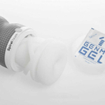 Мастурбатор из силиконового геля Genmu Spiral Touch, темно-серый (Цвет: Темно-серый, Вкладка белая)