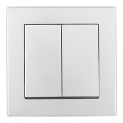 Выключатель двухклавишный Arte Milano SET06-1 SET06-1-30-2 silver
