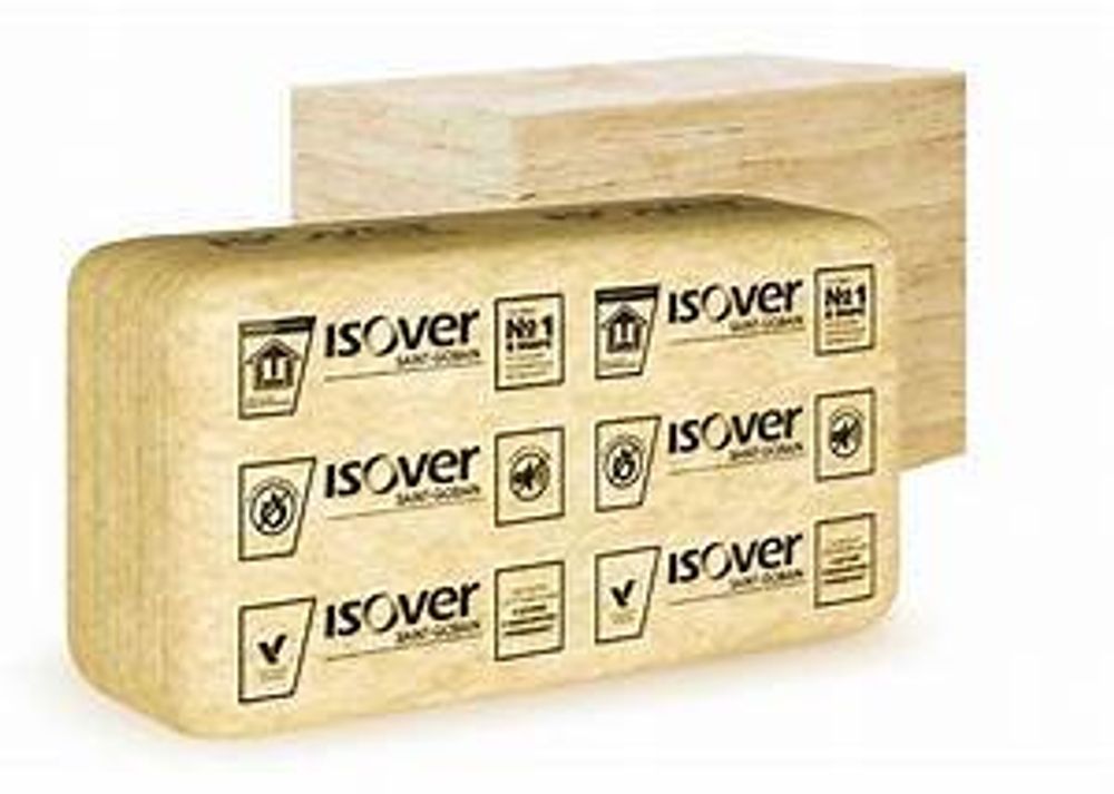 Утеплитель 100х610х1170мм Изовер ВентФасад Низ 7,137м2/0,714м3 (10 плит)