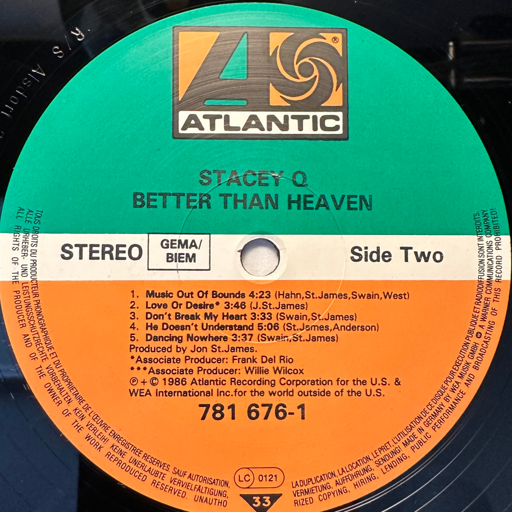Stacey Q - Better Than Heaven (Германия 1986г.)