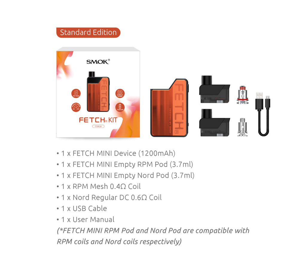 Набор Fetch Mini Pod Kit by SMOK 1200mAh 3.7мл