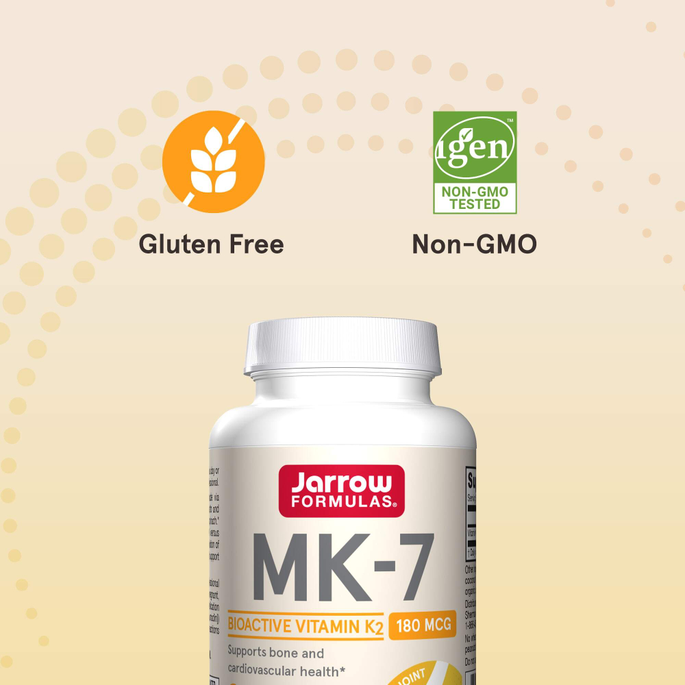 Jarrow Formulas, MK-7, 180 мкг, 30 мягких таблеток