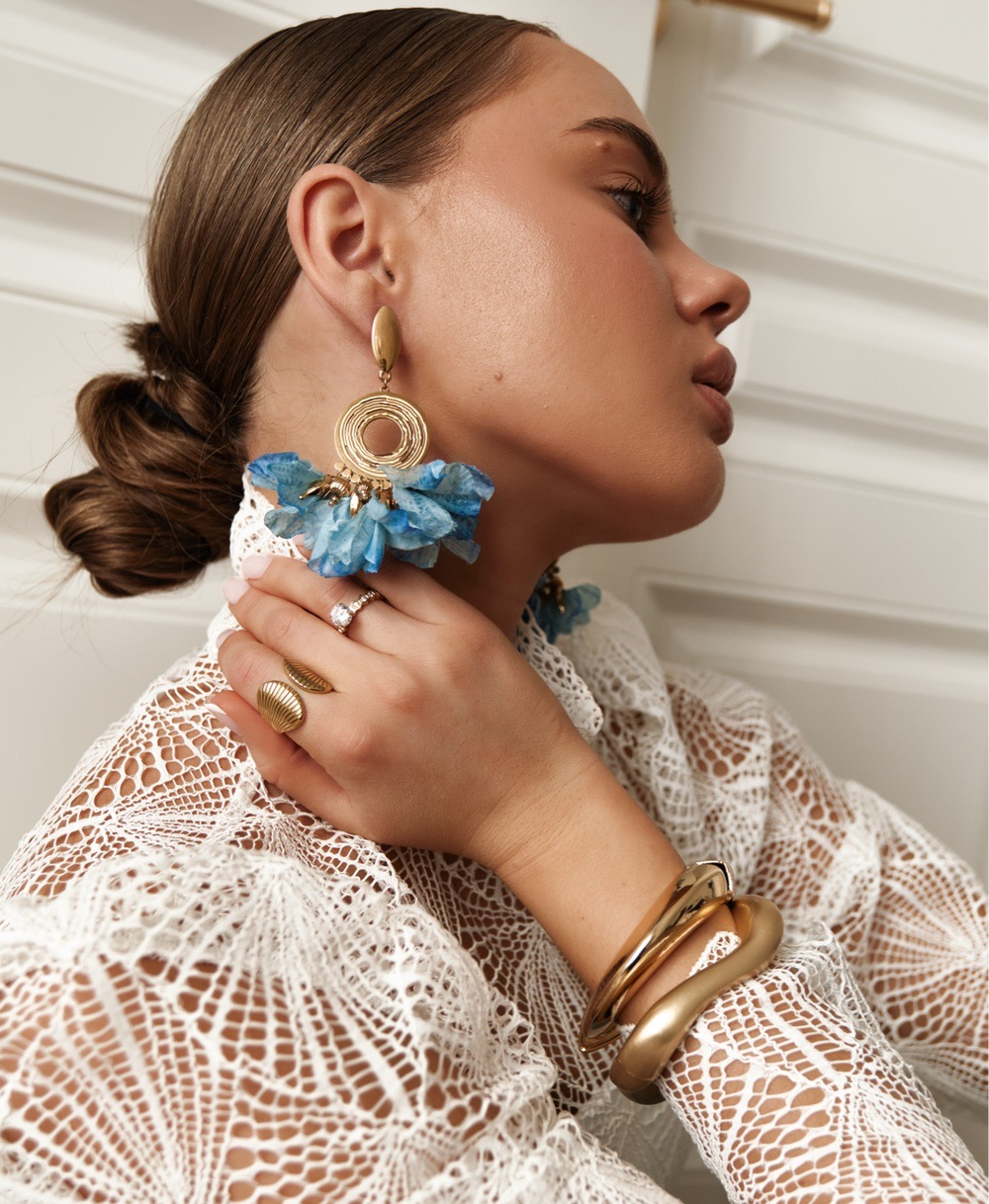 Серьги Blue mood gold
