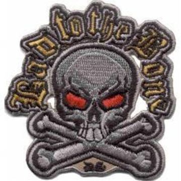 Нашивка Bad to the bone.Череп-плохой до костей
