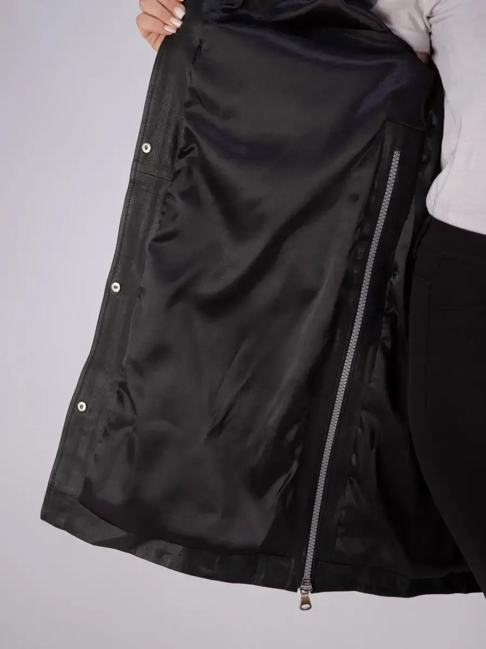 Плащ женский кожаный длинный Турция