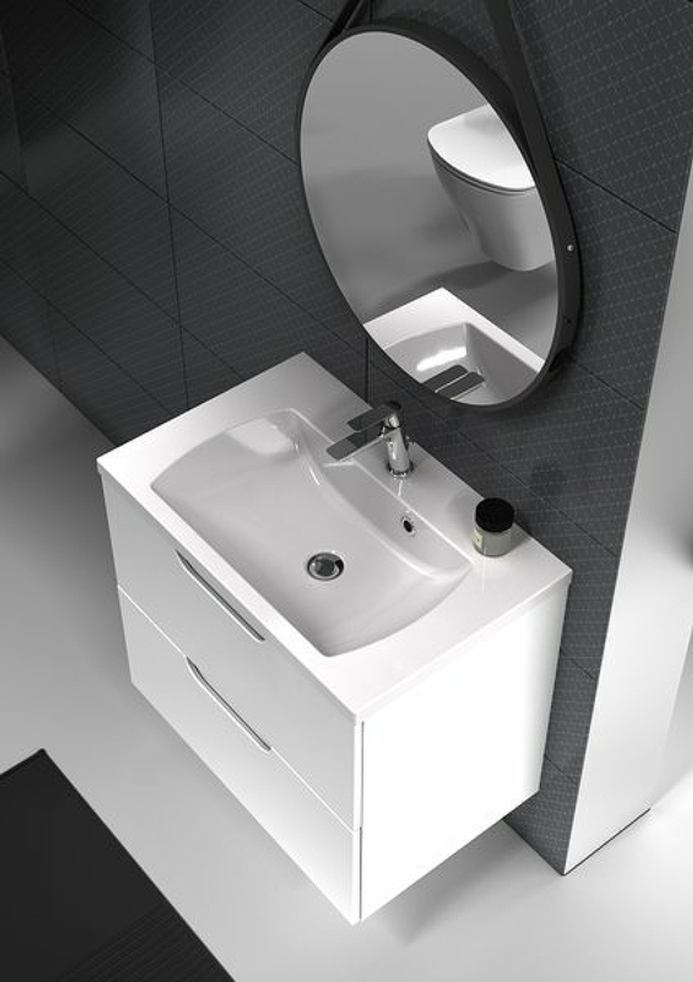 Тумба под раковину Ravak SD Classic II 60 X000001477 подвесная Белая Серая