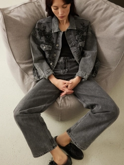 Жакет джинсовый АУРА, черный