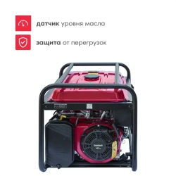Генератор бензиновый Boxbot, 8.3 кВт, 25 л, 2 розетки 16А, силовая розетка, клеммы 230 В, свеча, BGA 8000