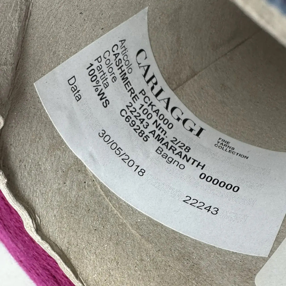 PCKA000 - CARIAGGI; 100% кашемир; 1400м/100гр, (2/28); col. 22243 AMARANTH, цвет: малиновый