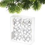 Набор колец для салфеток 6шт «Звезды» 4*3см, серебро