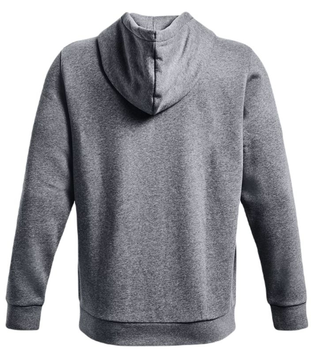 Куртка теннисная Under Armour Men's UA Essential Fleece Full-Zip Hoodie - pitch gray medium heather/white