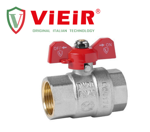 Шаровый кран  (НИКЕЛ)  3/4  Г.х Г. (БАБ.) ViEiR (96/12шт)