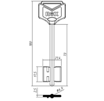 Сувальдный ключ REX17DP жёлтый – заготовка 14984