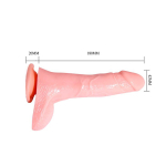 Вибратор 20см с грушей, присоской и имитацией семяизвержения Baile BW-008066AP-1002