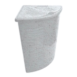 Корзина для белья Aqua 40 л угловая мраморный