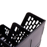 Лоток вертикальный DELI, 4 отделения, черный