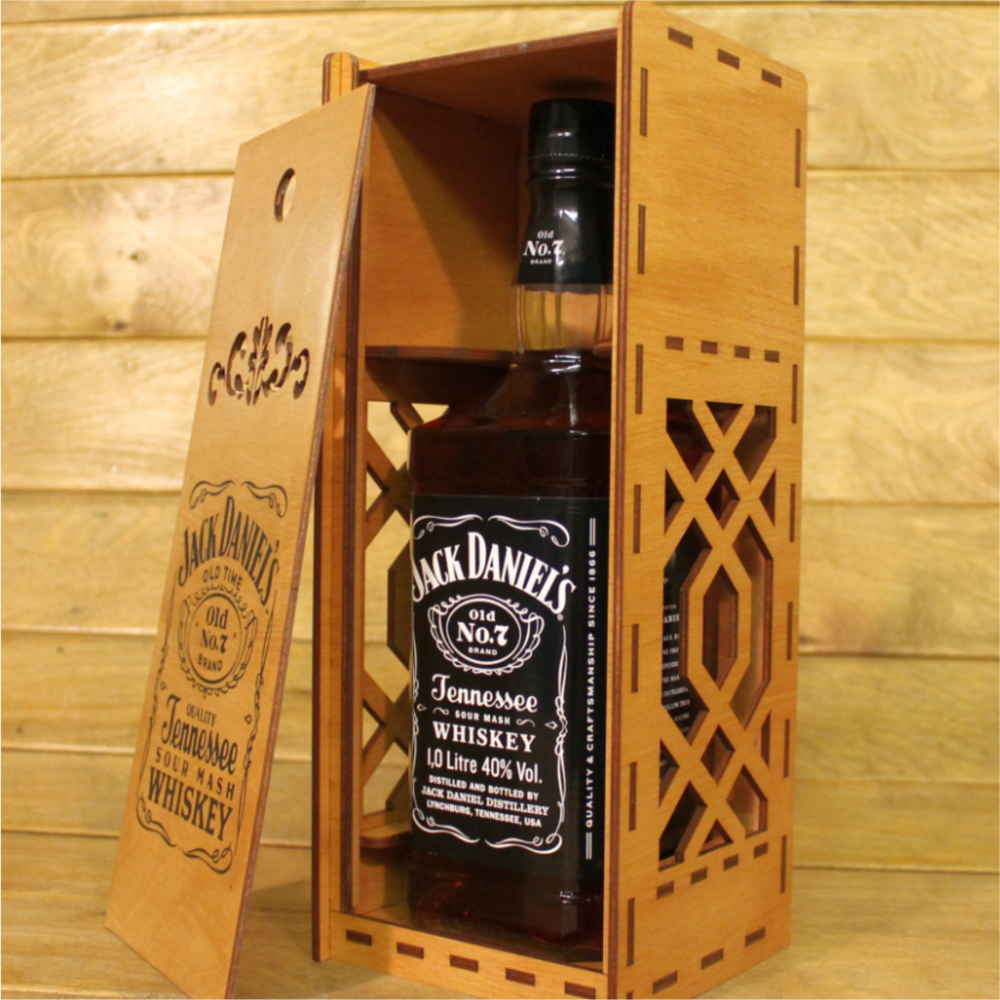 Коробка из фанеры для алкоголя JackDaniels 1 л