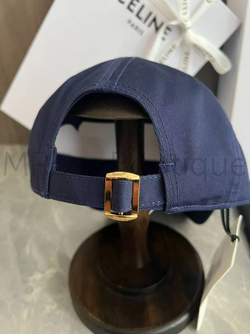 Женская кепка Celine синего цвета с буквой