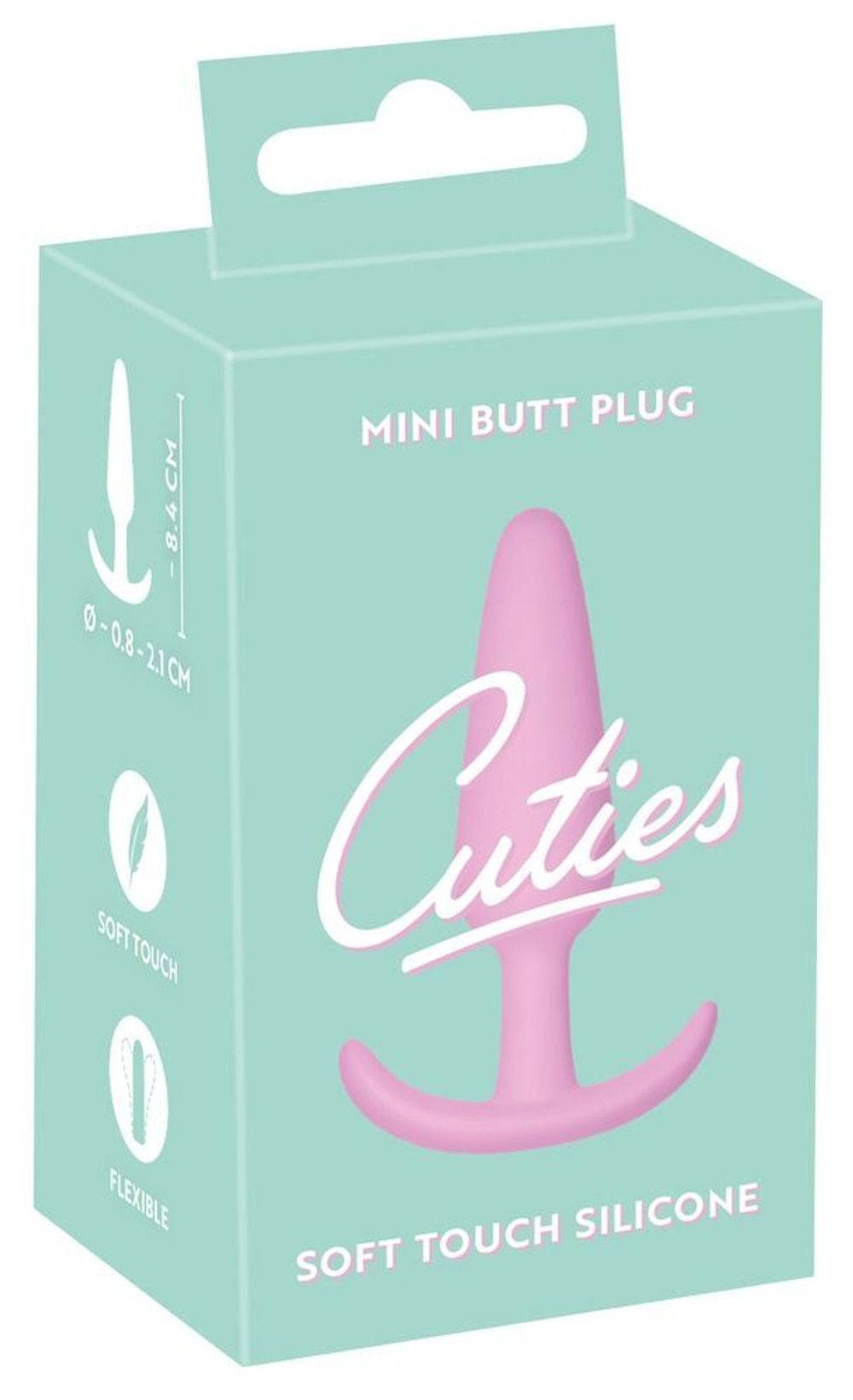 Розовая анальная втулка Mini Butt Plug - 8,4 см.