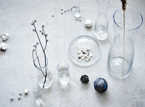 ТИДВАТТЕН TIDVATTEN Ваза 17 см, прозрачное стекло