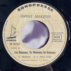 Винтажная виниловая пластинка LP Sophie Makhno Quand Je Te Parle Des Roses (France 1970) 7 дюймов, 45 RPM, Single