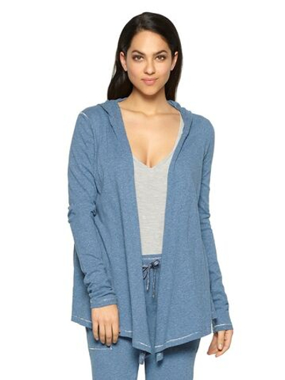 Уютный кардиган с люрексом (Размер: L) (Цвет: синий)