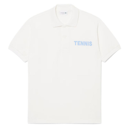 Теннисное поло Lacoste Classic Fit Printed Petit Piqu_ - white
