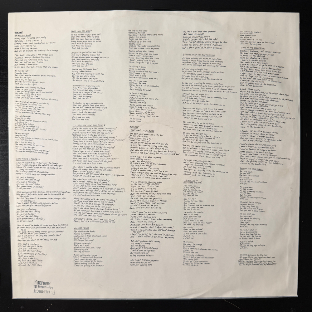 Billy Joel - Glass Houses (Голландия 1980г.)