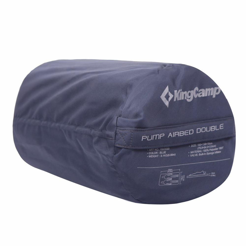 КОВРИК KINGCAMP 3589 PUMP AIRBED DOUBLE НАДУВНОЙ