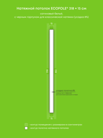 Натяжные потолки 0.5 м2, 8.6 м2