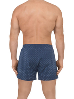 Хлопковые семейные трусы с мелким принтом (Размер: 5X) (Цвет: темно-синий)