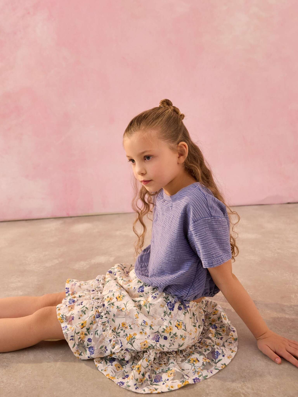 Футболка с завязками для девочки Next AL9-884, Синий