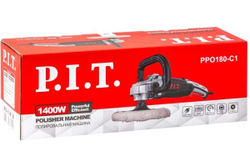 Полировочная шлифмашина P.I.T. 1.4 кВт, 600-3500 об/мин,180 мм, подош. унив., шерст. колпак., круг наждач. PPO180-C1