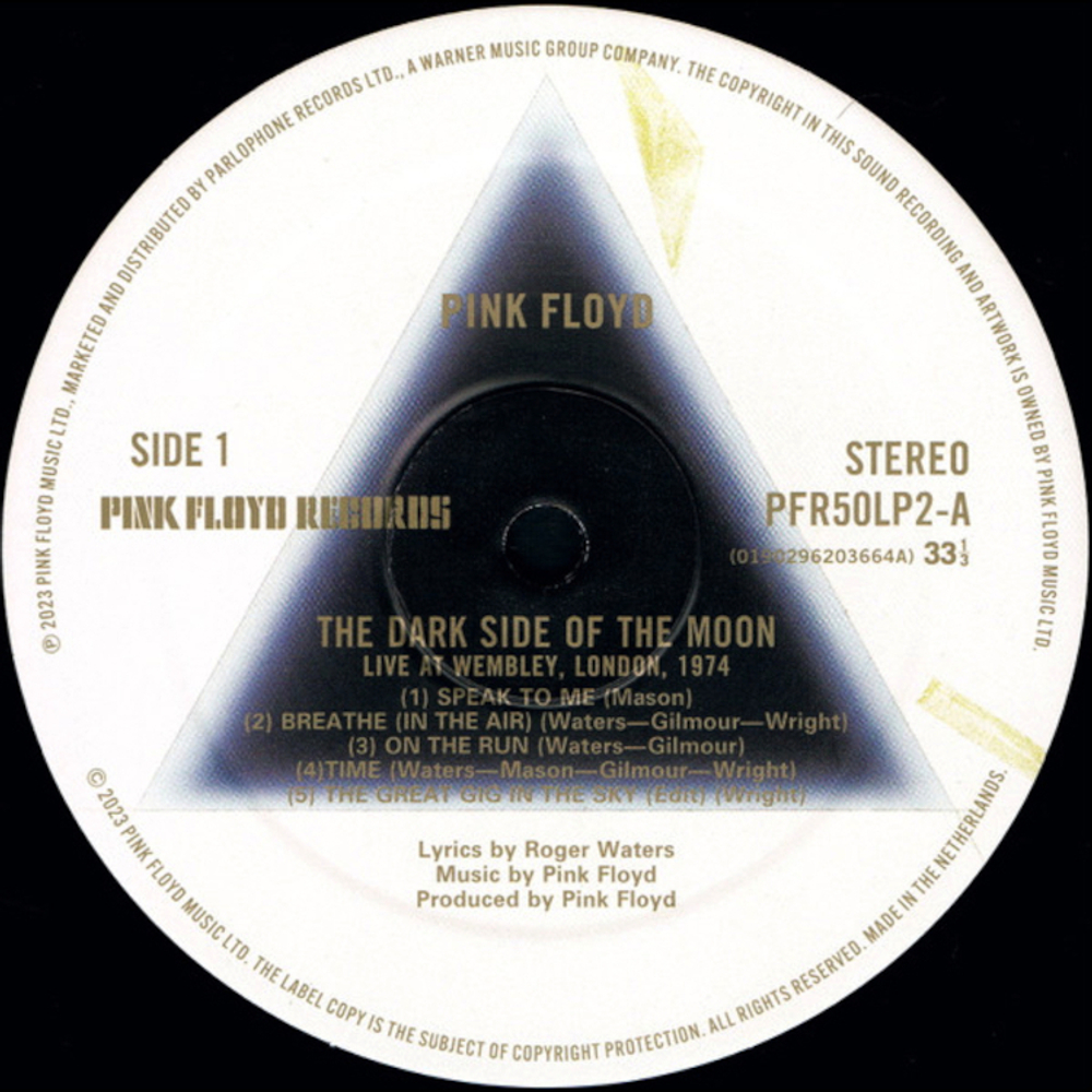Pink Floyd / The Dark Side Of The Moon - Live At Wembley 1974 (LP)