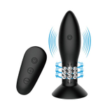 Черный анальный стимулятор с вибрацией - 13 см.