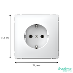 Розетка ArtGallery 16А с заземл. быстрозажим. клем. механизм бел. SE GAL000143S