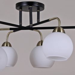 Потолочная люстра ILLUMICO  IL0252-6CSQ-79 BK AB