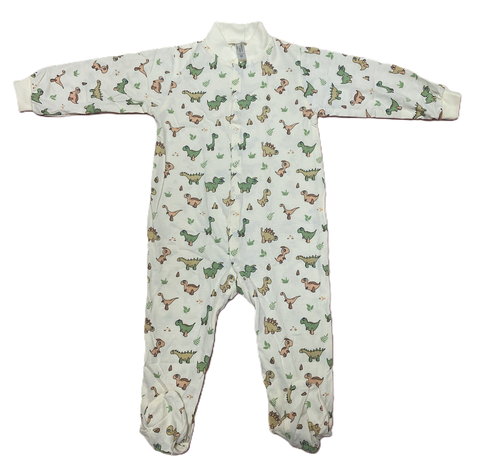 Комбинезон с закрытой ножкой на кнопках из кулирки (100% хлопок) на рост 68 см