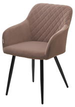 Стул М-City DISAUR Бренди (Brandy) 505-5 Тауп, Велюр "Беспальчиковый", Черный каркас