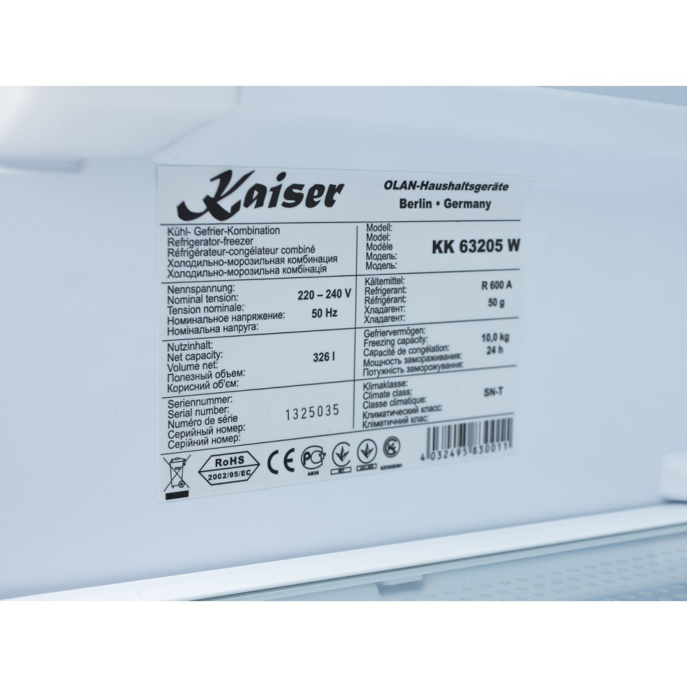 Холодильник Kaiser KK 63205 W