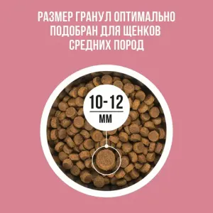 Сухой корм BOWL WOW для щенков средних пород со свежим ягненком, индейкой, рисом и брусникой