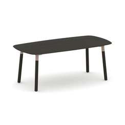 Oak Стол переговорный PR.C.SPRG-008.M Дуб Темный/Металл Латте 2000*1000*750