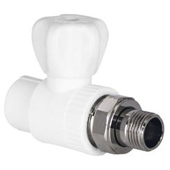 Кран шаровой TEBO бел. PP-R для радиатора 25х3/4 прямой (5/50), арт. 030060204