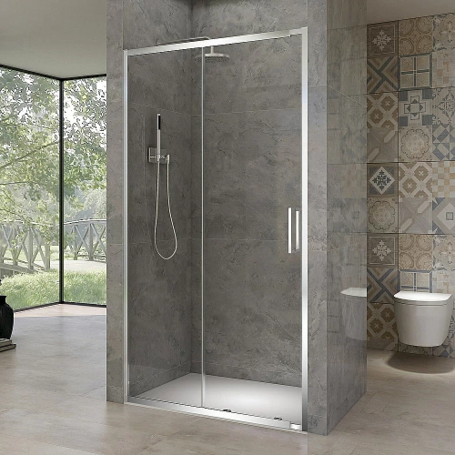 Душевая дверь Black&White Stellar Wind SX715 1400-1500 стекло прозрачное/профиль хром