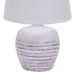 Настольный светильник 1x40Вт E14, керамика/ткань, белый