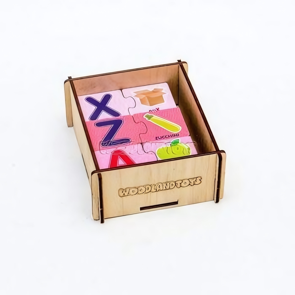 Пазл - набор "Алфавит Английский-1" (дер.коробка), 111102