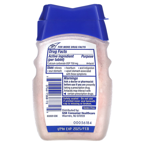 Tums, антацид, дыня и ягоды, 750 мг, 80 жевательных таблеток